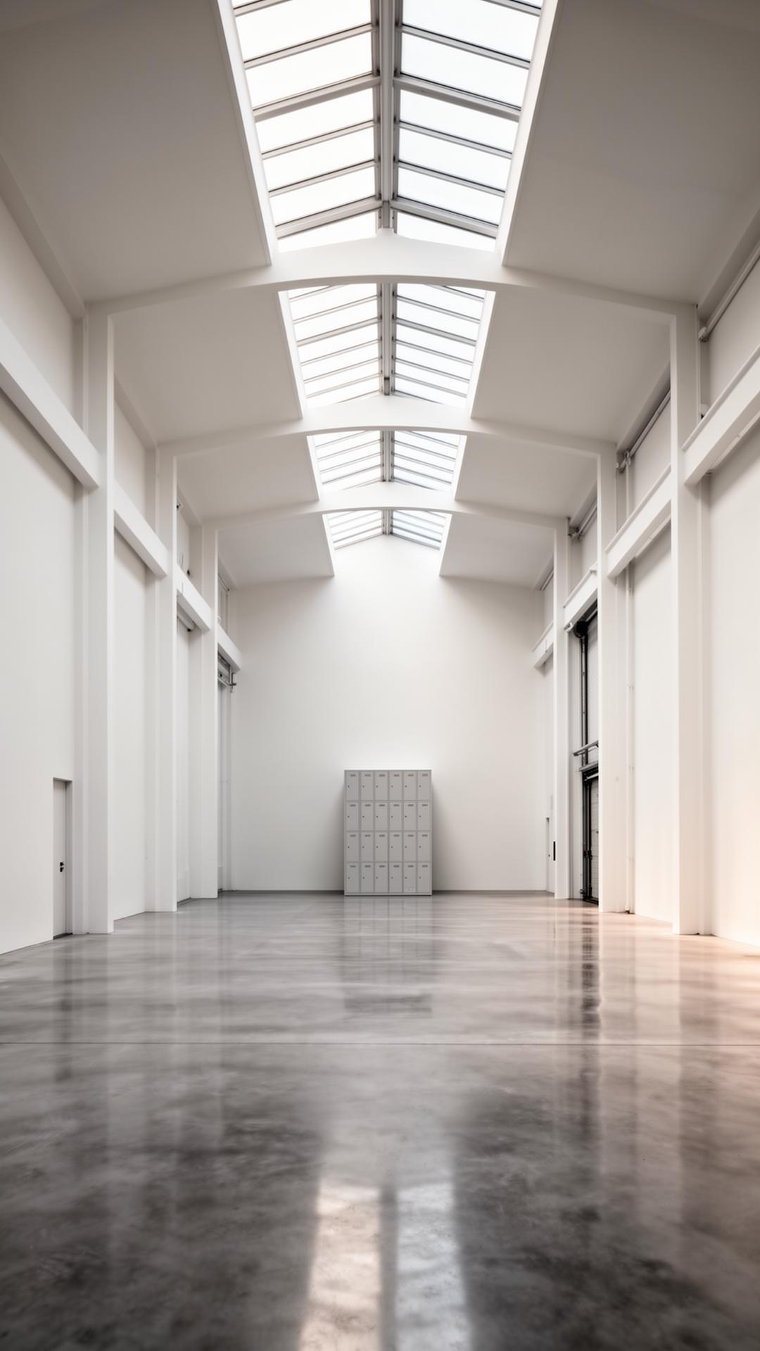 A vast European manufacturing hall — the operational scale of a Qeeper Heavy deployment